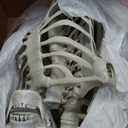 7.9ft/240cm Giant Skeleton Halloween Skeleton Life Size Skeleton Posable Skeleton Full Body Realistic Bones with Movable Joints for Halloween Outdoor Indoor Decorations