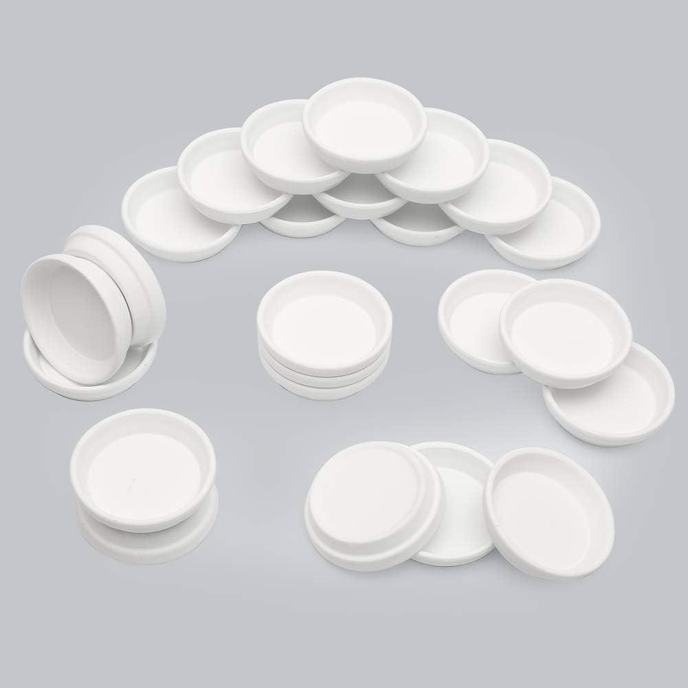 6pcs Terra Cotta Saucer, 3.2-inch Small Mini Clay Pots Tray, Suitable for 3inch, 2.5inch, 2inch Succulents Nursery Pots(White)