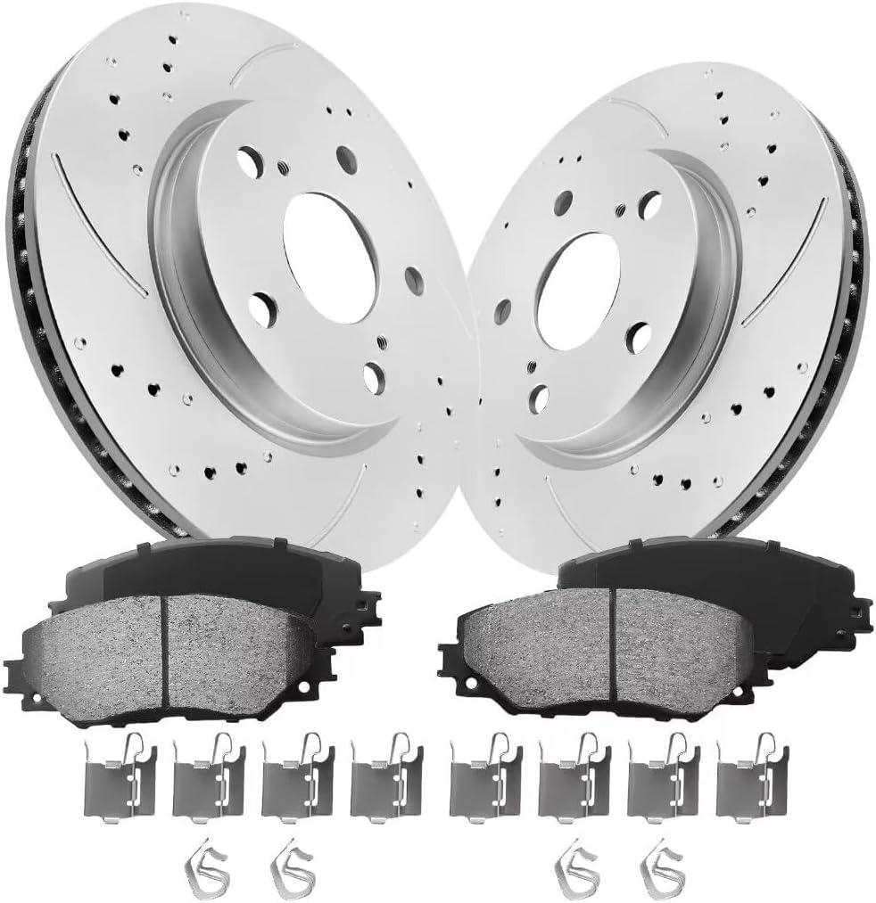 Front Brakes Pads and Rotors Kit Compatible with 2006-2018 Toyota RAV4, 2008-2015 Scion xB, 2010-2012 LEXUS HS250h - 275mm(10.8in) - Anti-Rust Geomet Coated