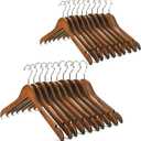 Nature Smile 20 Pack High Grade Lotus Wooden Hangers Wood Shirt Hangers,Dress Coat Jacket Clothes Hangers,with Extra Smooth Finish, 360 Degree Swivel Hook(Retro)