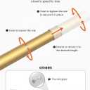 Supforce Closet Rods for Hanging Clothes, 17 to 69 Inches Stepless Adjustable Metal Closet Rod, 1.3 Inches Heavy Duty Clothes Hanging Rod for Closet Wardrobes Laundry RV, Golden