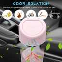 Car Trash Can Bin with Lid, Leakproof Auto Cup Holder Garbage Bin Multipurpose Storage Organizer, Mini Portable Dustbin Side Door Garbage Can for Vehicle Home Office (Pink)