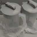 2 Pack Mixing Pitcher for Drinks 2 Quart/ 64oz Plastic Water Pitcher with Lid，EasyMix Juice Container，Angled Plastic Blades and Adjustable Mixer Plunger for Juice, Tea, Beverage Container