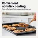 Amazon Basics Nonstick Baking Sheets 3-Piece Set, Stackable to Save Space, Dishwasher and Oven-Safe up to 428F