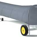 18-20ft Pool Solar Reel Cover, Heavy Duty 600D Oxford Fabric, Upgraded 11-Strap Windproof Design, Weather-Resistant & Sun-Shielding Cover for Inground Swimming Pool Reels, Grey