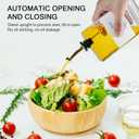 sweet grain Olive Oil Dispenser Bottle for Kitchen(4 Pack) - 17oz/500ml Oil And Vinegar Dispenser with 36 Labels and Silicone Funnel, Glass Soy Sauce Dispenser - Gold