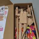 Handmade Wooden Fencing Puppets Toys , Whack A Balloon Strategy Board Game,Balloon Bamboo Man Battle Pre Assembled, Challenge Friends , Game Night Favorite ,Party Games for Groups (with 200 Balloons)