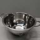 EXCELSTEEL Heavy Duty Stainless Steel Colander 5 Qt | Easy Grip Handles | Self-Draining Base | Mirror Polished | Dishwasher Safe | Pack of 1
