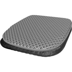 EVEME Large Gel Seat Cushion for Long Sitting with Non-Slip Cover,Soft & Breathable,Seat Cushion for Chair,Car,Office,Desk Chair,Wheelchair (17" x 15" x 1.2" - Gray)