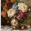 Dazzlewall Classic Floral Wall Art Decor, Vintage Maximalism Flowers in Vase Painting Retro Aesthetics Artwork Print for Bedroom Living Room Decor, 12x16 in Unframed (Multicolour)