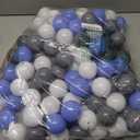 Ball Pit Balls for Toddlers: 50 100 200 Colorful Non-Toxic Balls with BPA-Free, Phthalate-Free, Crush-Resistant Polyethylene Plastic, 2.2 Inches, Perfect Toy for Boys and Girls Play (White&Grey&Blue)