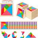 30 Pack Tangram Puzzle Wooden Kids Party Favors, Goodie Bags Stuffers for Kids, Return Gifts for Birthday Party, Classroom Prizes Rewards Bulk Gifts for Students
