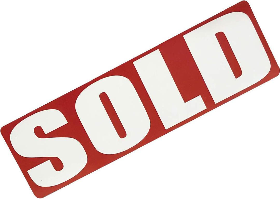 Sold Sign Rider for Realtors  Reusable Real Estate Rider | Magnetic Sold Sign for Realtors and Real Estate Agents by Office Products and Signs (Normal)