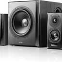 Edifier S351DB Bookshelf Speakers and Subwoofer 2.1 Speaker System Bluetooth V5.1 aptX Wireless Sound for Computer Rooms, Living Room & Dens