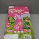 Liberry Toddler Golf Set for 2 3 4 Years Old Girls Boys, Upgraded Kids Golf Cart with Golf Cornhole Board & Putting Mat, Indoor and Outdoor Golf Toys Birthday Gift, Pink