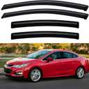 Window Visors Rain Guards for 2016 2017 2018 2019 Chevy Cruze Sedan, Out-Channel Window Vent Wind Deflectors Visors Shades for 16 17 18 19 Cruze (Excludes Classic Model)