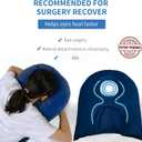 Face Down Pillow for Sleeping, Prone Pillow for Vitrectomy or Retinal Surgery, Adjustable Height Face Down Sleep, Retina Lying Eye Surgery Recovery (Velvet-Dark blue)