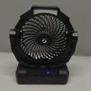 FRIZCOL 3-in-1 Camping Fan - Portable Fans Rechargeable - 24000mAh Battery Powered Fan with Light & Remote for Indoor, Outdoor, Tent, Travel, Fishing, Jobsite, Gifts for Men Dad Him - Black
