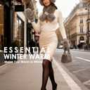 Gifts Sets for Women-5 Piece, Faux Fur Bucket Hat and Glove Set, Valentines Gifts for Her Wife Sister Girlfriends (Elegant Brown)