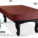 Heavy Duty Leatherette Billiard Pool Table Cover, Waterproof & Tearproof Cover for Pool Table 7/8/9FT (10 Colors Available) (8 Feet/Bordeaux red)