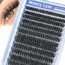 Lash Clusters Wispy 60D Eyelash Clusters 10-18mm Fluff Cluster Eyelash Extensions D Curl No Plastic Feel Individual Lashes Extension 240 Pcs Versatile False Eyelashes Clusters