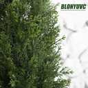 35" Artificial Cypress Topiary Cedar Topiaries for Indoors & Outdoor UV-Resistant Rated with Spike. Easy to Push in The Ground 3FT Home Garden Decor Set of 2