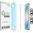 amFilm Auto-alignment OneTouch for Samsung Galaxy S26 6.3'' Screen Protector + Camera Lens Protector, Tempered Glass, 30 seconds Installation, Bubble Free, Case Friendly, Anti-Scratch [2+2 Pack]