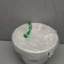 10 Inch Plastic-Flower-Pot-for-Indoor-Plants, 4 Pack Large Outdoor Planter Pot with Drainage Holes & Saucers, Resin Decorative Garden Pots Planters (White)