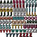 Bright Creations Iron On Letters & Patches - 104 Pieces, 1.4 x 1 in, Multicolor Embroidered - Letter Iron On Patches for Clothing & Backpacks