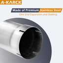 A-KARCK Exhaust 90 Degree Tube 5" OD, Exhaust Elbow 90 Degree 5" ID/OD Aluminized Steel Exhaust Pipe Mandrel Bend