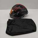 Full Face Modular Motorcycle Helmets Dual Visor Flip up DOT Approved Racing Street Bike Motocross Helmet for Adults (Matt Black/Red, X-Large)