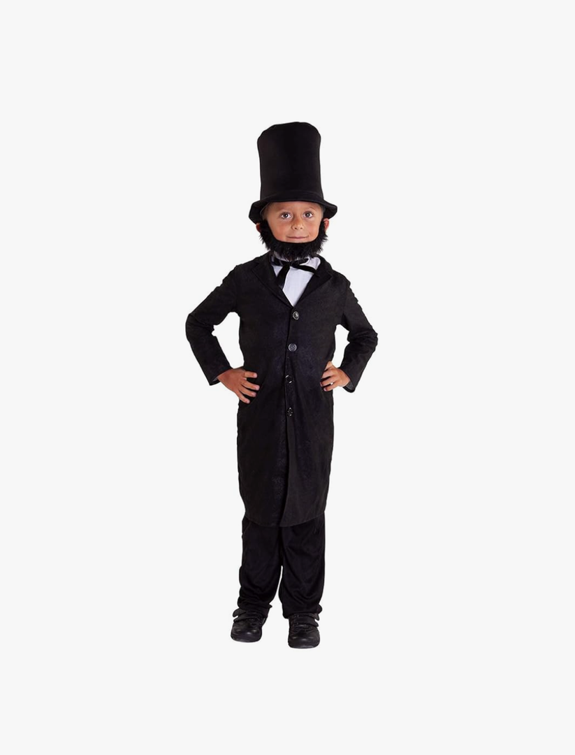 Morph Costumes Abraham Lincoln Costume For Kids - Presidents Day Halloween Outfit For Boys, Historical Dress Up Size L