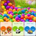 LINAYE 600PCS Plastic Easter Eggs Bulk Fillable, 6 Colors 2.3" Empty Eggs Bulk for Easter Eggs Hunts Party Favors Decorations, Classroom Prizes, Basket Stuffers