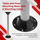 TonGass (2-Pack, Black Aluminum RV Table and Floor Mounting Base (Standard Size) with 12 Mounting Screws for Camper Trailer, RV Camper Metal Pedestal Table Base