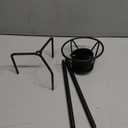 Sunnydaze Outdoor Gazing Globe Stand - In-Ground Metal Gazing Ball Stand for 8" to 12" Gazing Balls - Black - 24" H