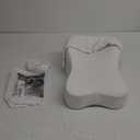 Knee Pillow for Side Sleepers with Adjustable Strap  Memory Foam Leg Cushion, Comfortable Sleeping Support for Sciatica Relief, Back, Hip, Knee & Joint Pain, Spine Alignment (White)