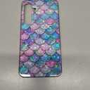 for Samsung Galaxy S24 Plus Case for Girl Women, Glitter Mother of Pearl Shiny Sparkle Bling Slim Soft TPU Phone Cover for Galaxy S24+,Graceful Fun Pink Blue Mermaid Tail