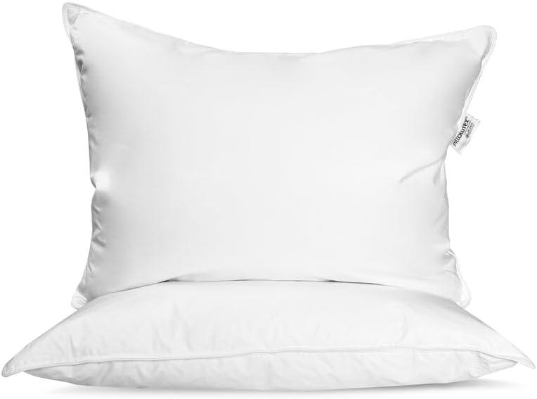 Hotel Feather and Down King Size Bed Pillow Set (2 Pack)