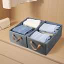 Fordonral Pack of 3 Large Capacity Storage Bins Closet Organizer System, Sturdy Foldable Storage Boxes for Organizing Clothing, Sheets, Toys, Books - Shelf Organizer Shelves Basket Storage Bin