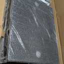 Mobile AV Cart with Push Handles, Heavy Duty Rolling Media Cart with Customized Pegboard & Hooks, Multipurpose Utility Cart with Extra Storage Space, 4 Outlets (Style 3 31.5Dx18Wx40H)