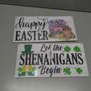 2 x Easter Wall Hanging Decor, Decorative Wall Plaque, Easter Eggs Sign, Easter Bunny Decor, Spring Decor Art, Rustic Door Hanger, Easter Home Wall Decor for Front Door Porch, Happy Easter Gift