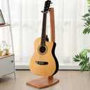 Wenqik Wood Electric Guitar Stand Solid Wooden Acoustic Handmade Guitar Holder Floor for Home Living Room Decoration