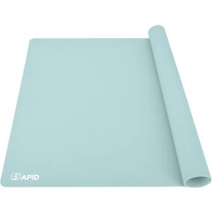 Sapid Extra Large Silicone Sheet for Crafts, Thick Silicone Jewelry Casting Mats, Nonstick Nonslip Silicon Mat for Epoxy Resin, Art Painting, Heat- Resistance Counter Mat (20"×27.9", Mint Green)