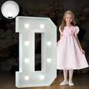 imprsv 3FT Marquee Light Up Letters, Cool White Light Up D, Big Marquee Letters for Party, Proposal & Event Decor