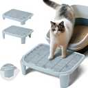 Cat Litter Box Step, Adjustable Cats Ramp, Cat Ramp for Litter Box, Double Layer Step with Filter Function, for Small & Old Cats