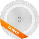 12" Microwave Replacement Turntables, Microwave Glass Plate Compatible with Replacement Part of W11367904/ W10337247/ AP6892124/ W11335034/ WPW10337247 etc – Dishwasher Safe