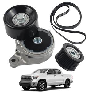 YzusGomumu Serpentine Drive Belt Tensioner Kit Set and Idler Pulley Compatible with 2007-2018 Toyota Land Cruiser Sequoia Tundra 2008-2018 Lexus GX460 LX570 Replaces 89378 39185 36370 8PK2415