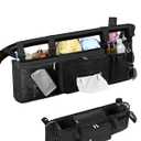 Double Stroller Organizer Compabitle for BOB Duallie and Baby Jogger City Mini GT2 with Cooler Bags, Compabitle for Baby Jogger Parent Console Double Stroller Organizer