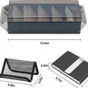 Business Card Holder for Desk, Business Card Holder Organizer, Credit Card Organizer Case File Index Card Box Storage,with A-Z Tabs, Storage up to 800 Cards (3.5 x 2.2), Metal Structure