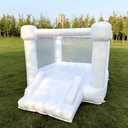 White Bounce House, PVC Materials, Bounce House for Kids 3-6 Blower Included, Bouncy House with Slide, 11ft L x 8ft W x 6.5ft H, Bouncy Castle Indoor Outdoor